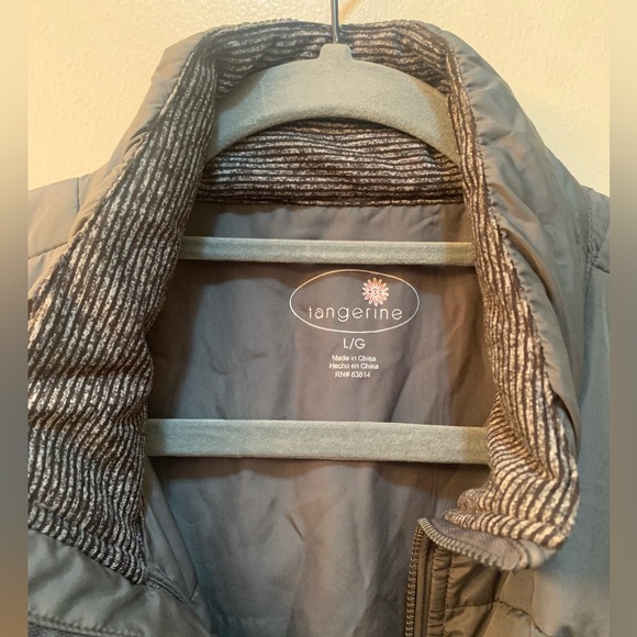 Tangerine light puffer vest- size large- nwot - Picture 3 of 4